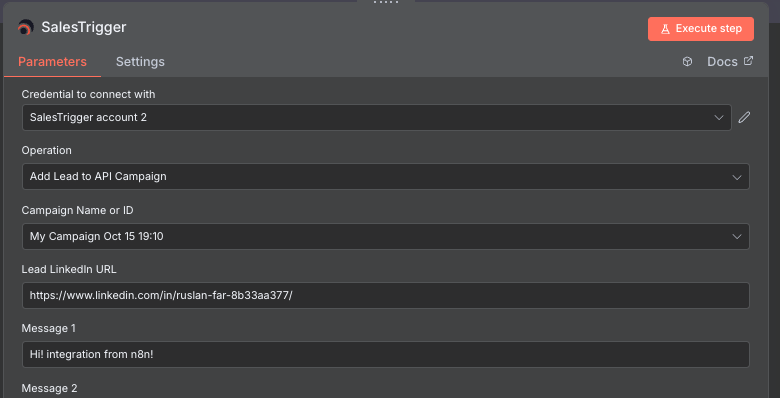 Campaign dropdown (placeholder)